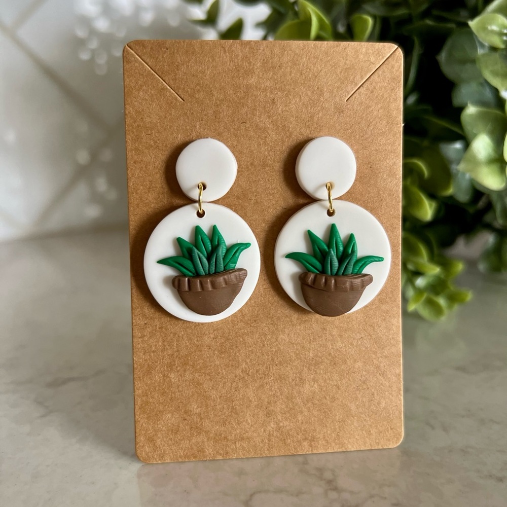 Plant Clay Earrings